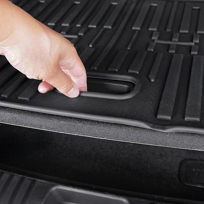Cargo Mat with Backrest Mat for 2020-2025 Kia Telluride, All Weather TPE Trunk Mat Rear Cargo Liner Back Seat Cover Protector for Kia Telluride Accessories