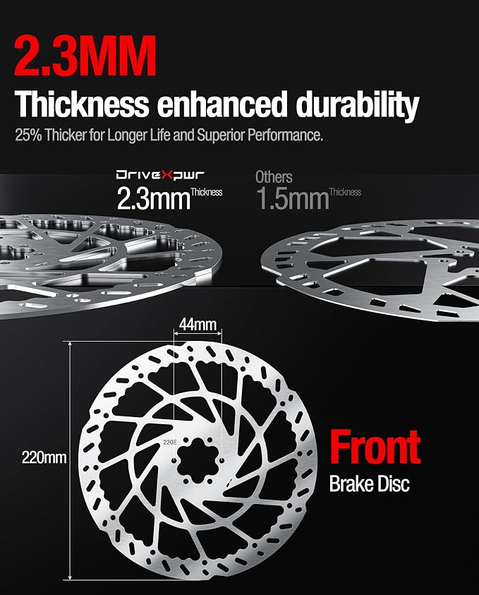 Heavy Duty 220MM Thickened Front Brake Disc Rotor, Stainless Steel Motorcycle Brake Rotor for Talaria Sting Offroad TL50, TL4000, TL25, X3 MX TL2500, Surron LBX, Segway X260/X160