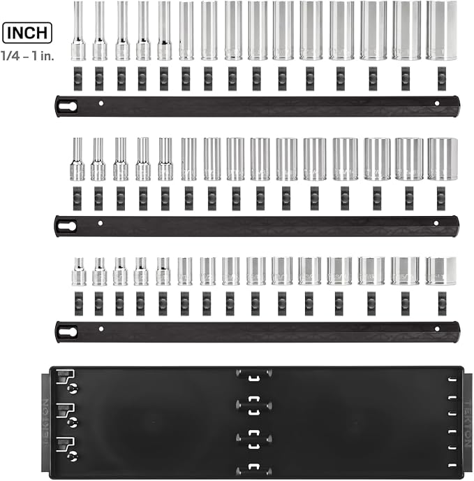 TEKTON 3/8 Inch Drive 6-Point Socket Set, 45-Piece | SHD91125