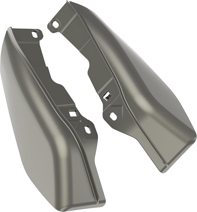 Color - Matched Mid Frame Air Deflectors Heat Shield, Perfectly Fit for Harley Touring Models 2009-2026 Industrial Gray