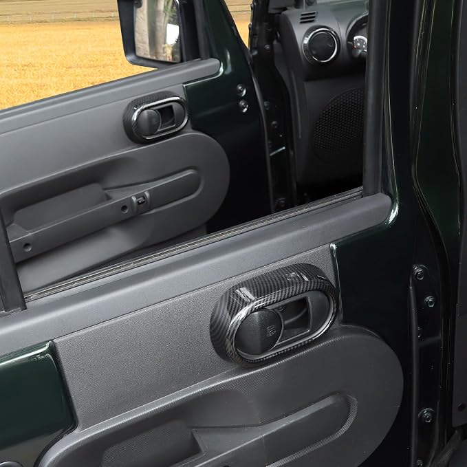 for Jeep JK Carbon Fiber Dashboard Center Console Interior Trim Cover for Jeep Wrangler JK JKU 2007-2010 Black Carbon Fiber Grain Interior Accessories 22pcs