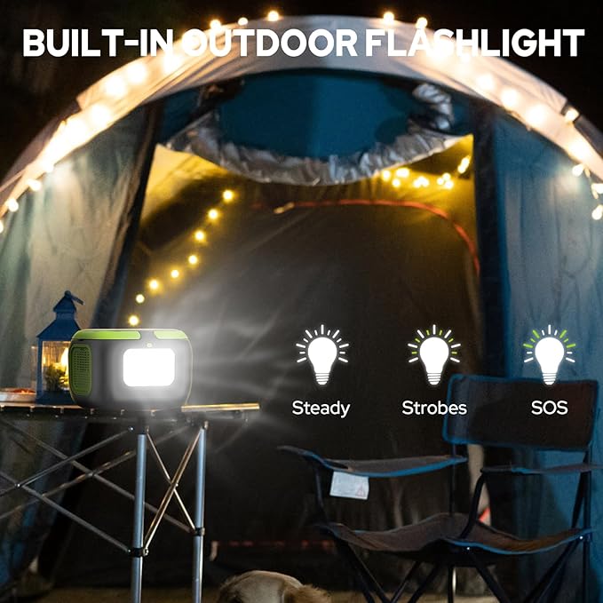 300W Solar Power Station Generator with Solar Panel Charger 60W, 120W Solar Power Bank with 110V AC Outlet Fast Charging USB C for Camping Laptop Smart Devices RV Van Outdoor Power Outage