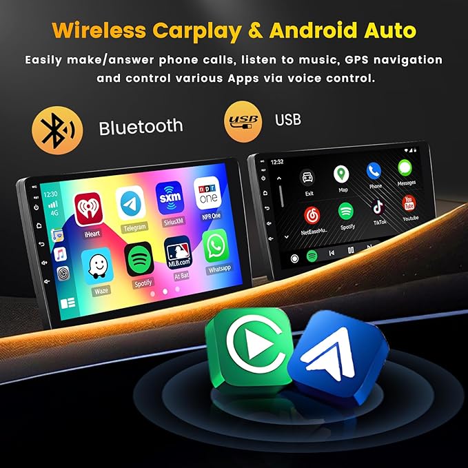 [HiFi] Hikity Android 15 Car Stereo for Jeep Patriot Compass 2010-2016, 10.1'' Touchscreen Compass Radio Wireless CarPlay Android Auto Mirror Link, Bluetooth Audio FM Radio 5G WiFi/EQ GPS Backup Cam