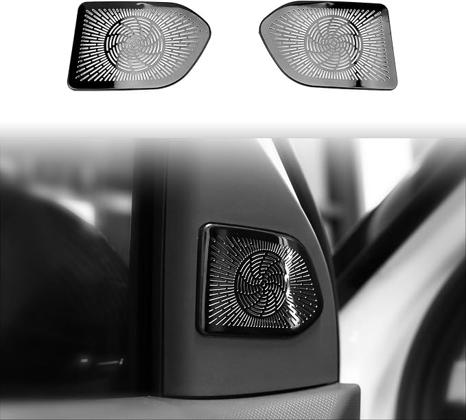 YOUTOOCAR Stainless Steel Door Speaker Covers Tweeter Audio Speaker Covers Trim Compatible with Kia EV3 2026 Accessories (Black)