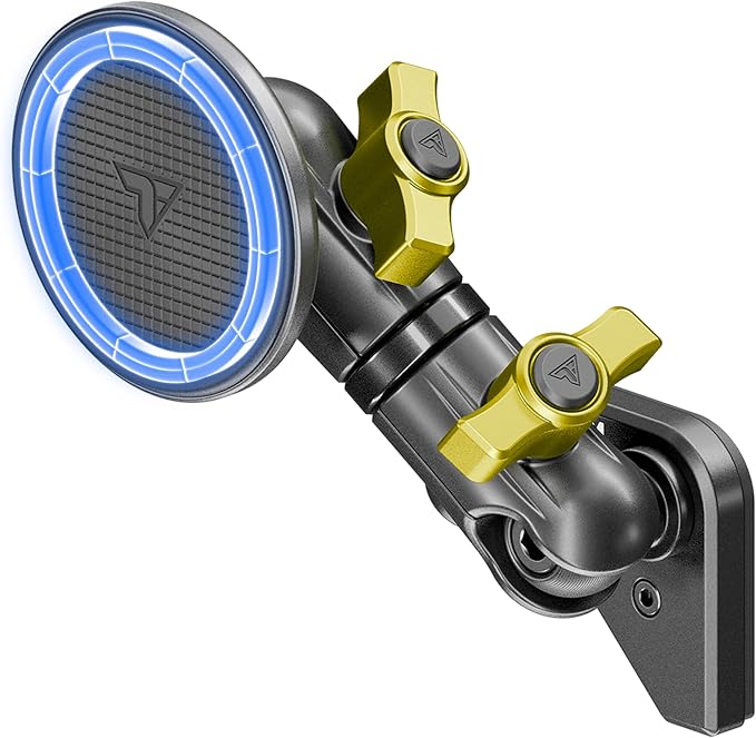 Tackform Link Vent Mount Magnetic Phone Holder - Compatible with MagSafe, BlueCruise, 2021-2025 Ford F150 & Raptor, 2023-2025 Ford Super Duty | Aluminum | 3.5" Arm | Yellow
