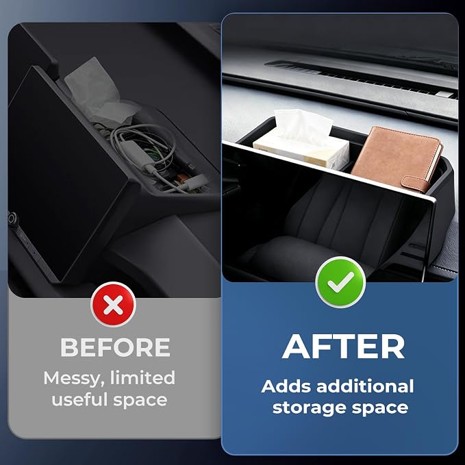 Dashboard Storage Tray Dash Organizer for Toyota RAV4 2026 (Only for 10.5-Inch Screen, Not for 12.9-Inch Screen) Interior Accessories Center Console Behind Screen Storage Box for 2026 RAV 4