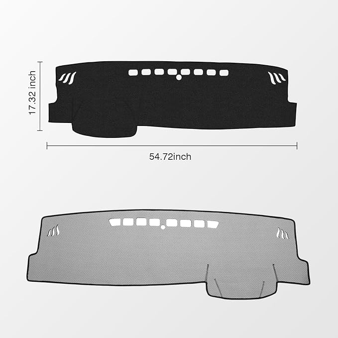 KUST Black Dash Cover for Toyota Camry 2018-2022 2023 2024 (L, LE, SE, XLE, XSE, XLE V6, XSE V6) (Without HUD) Polyester Dashboard Cover Non-Slip Interior Accessories for Camry No Glare
