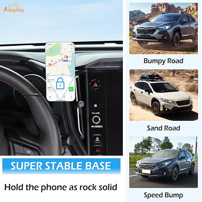 Car Vacuum Magnetic Suction Phone Holder Compatible with Subaru Crosstrek 2024+ & WRX 2022+ Center Console Air Outlet Vent Panel Mobile Phone Mount Dashboard Hands-Free Cell Phones Bracket Accessories