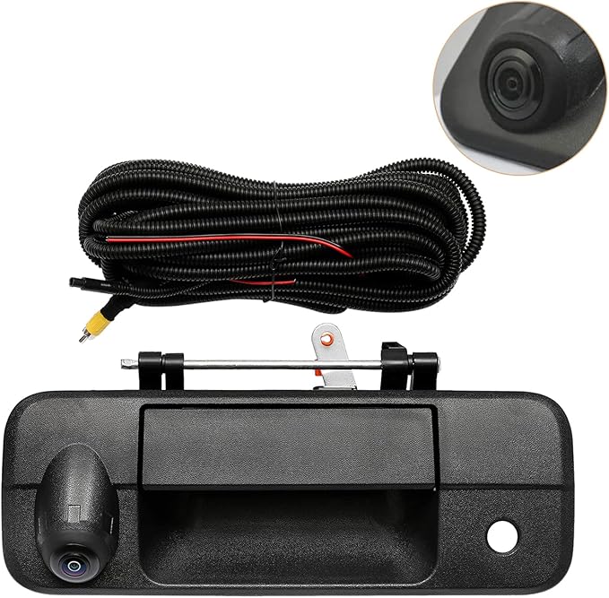 Gledewen Backup Camera Tailgate Handle, Compatible with Toyota Tundra 2007-2013, with Key-Hole,with 170°Rear Viewing Angle, Waterproof, Rear View Camera, Back up Camera, Reverse Camera