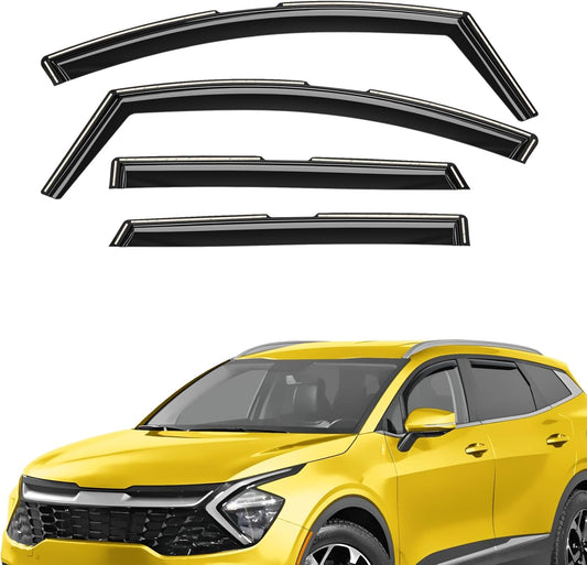 Extra Durable Window Deflectors in-Channel Window Visors Rain Guards Fit for Kia Sportage 2023-2025, Sun Visors, Wind Vent for Shades, Exterior Car Accessories - 4 pcs. AG0860