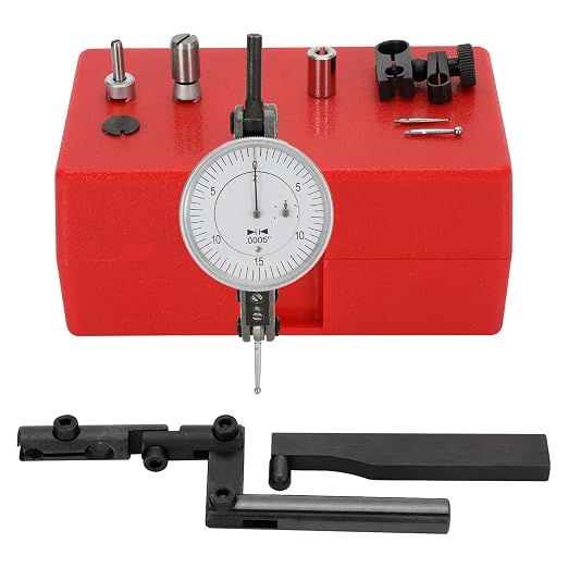 0.060'' by 0.0005'' Horizontal Test Indicator with Dovetail Clamps Mount, Dial Test Indicator for Accusize Industrial Tools 0511-2001, 1.5'' Dial Diameter, 0-15-0 Dial Reading