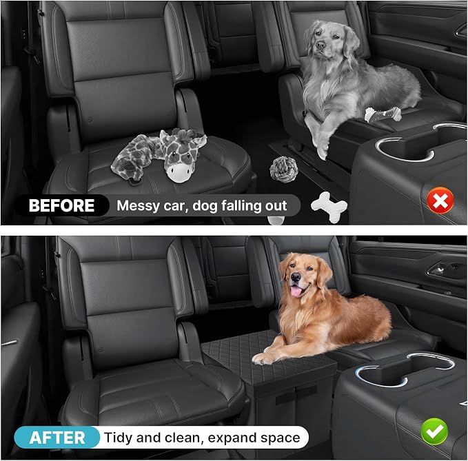 Mixsuper Liner Car Seat Organizer for Chevrolet Suburban 2021-2026, Console Organizer Backseat Box for Chevy Suburban, Dog Toy Box Storage Bin Kids Toys Baby Supplies Travel Accessories