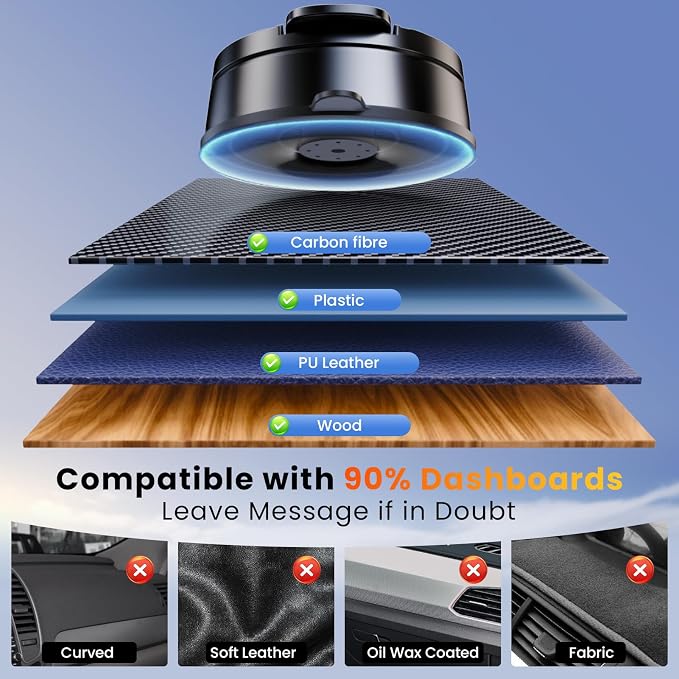 for MagSafe Magnetic Phone Holder for Car [2026 Upgraded Strongest Magnet] Car Mount Cell Stand for Dashboard Windshield Vent Compatible with iPhone 17/16/15/14/13/12 Android etc-Black