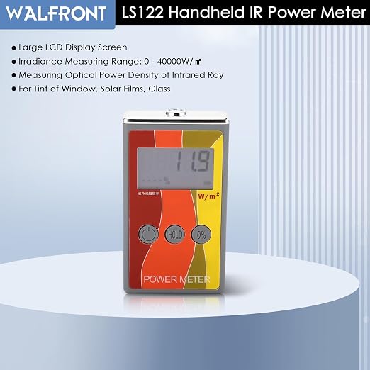 IR Power Meter Infrared Radiation Test Meter LS122 Handheld for Infrared Light Source Luminance IR Rejection Detection 1000-1700nm 0-40000W/m²