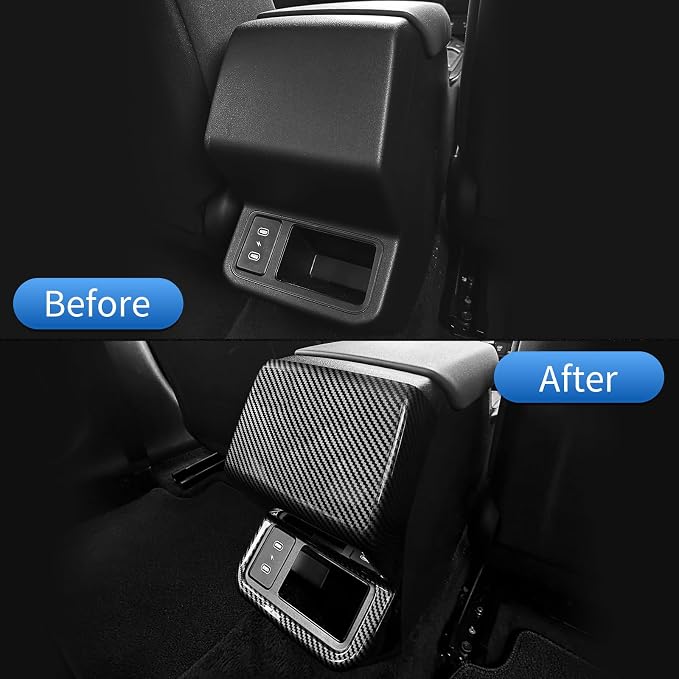 Rear Air Conditioning Vent Outlet Cover Trim Compatible with Kia K4 2025-2026 Accessories (Carbon Fiber Pattern)