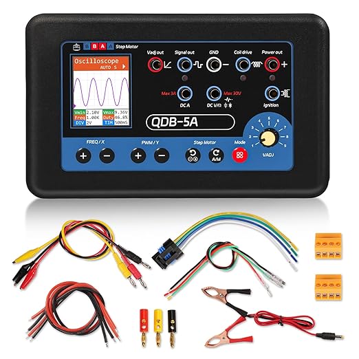 Upgraded QDB-5A Ignition Coil Tester, Automobile Actuator Drive Detector, Fit for Ignition Coils, Fuel Injectors, PWM-Controlled Solenoid Valves, Urea Pump Motors - New Upgraded QDB-5A