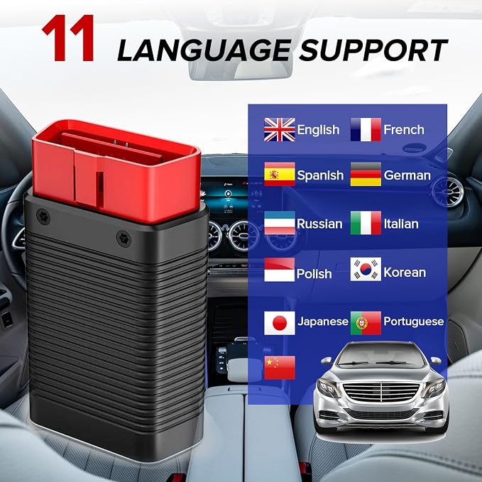 LAUNCH AIOBD Bluetooth OBD2 Scanner, Free Engine Diagnostics, Optional Subscription for Full System & Reset Functions, AI Code Explain, Cost Estimate, iOS Android, 1996+ OBDII Cars