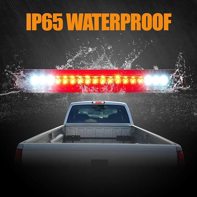 Third 3rd Brake Light LED for 1988-1999 Chevy/GMC C1500 C2500 K1500 K2500 Silverado Blazer, High Mount Rear Brake Lights Assembly Center Cab Cargo Lamp Stop Light