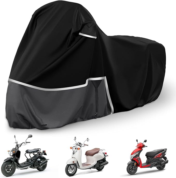 Waterproof Motorcycle Cover Replace for Honda Scooter Model, 420D Oxford Cloth Honda Ruckus, Metropolitan, Dio and ADV150 Scooter Cover for Snow Rain Dust Protection