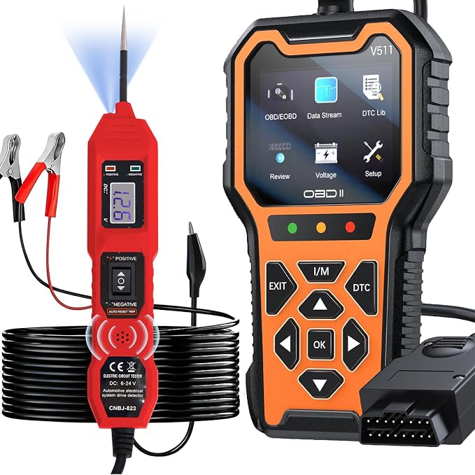V511 OBD2 Scanner & Power Circuit Probe Tester