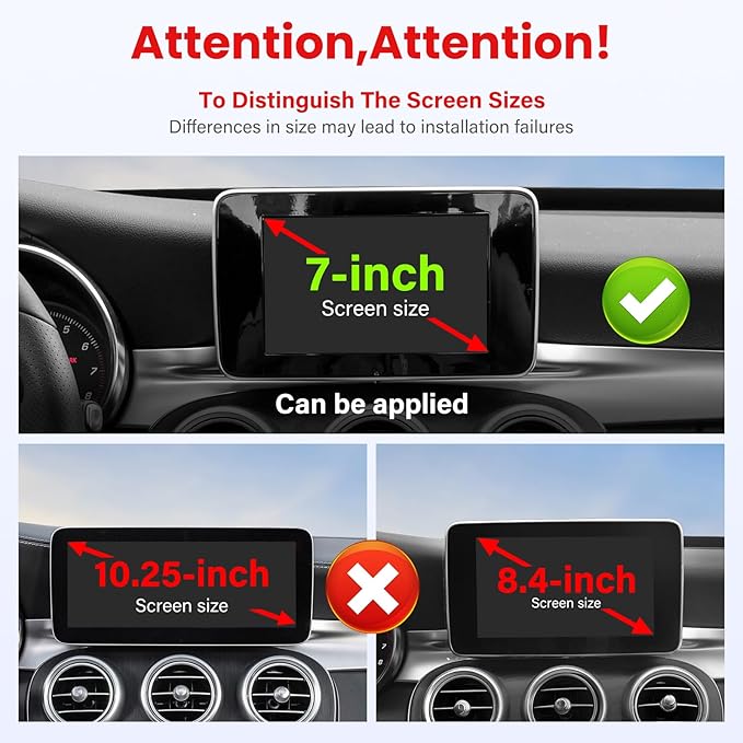 Car Phone Holder for Benz GLC 2016-2019,Benz C-Class 2015-2018- for MagSafe Magnetic Cell Phone Mount for GLC Accessories 7 inch Screen - Strong Magnets for iPhone