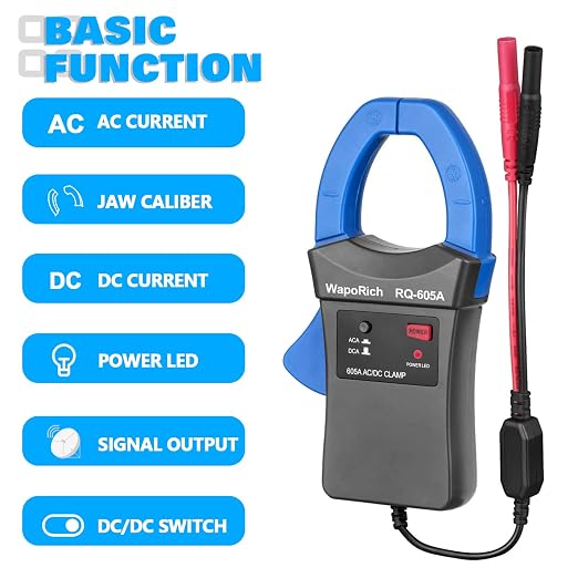 Digital Multimeter RQ-770K Automotive AC/DC Dwell Multimeter TRMS 6000 Counts +RQ-705ASignal Pick-up Inductive Clamp Tach 600 RPM ~ 12000 RPM +RQ-605A AC/DC 600A Clamp-on Current Probe Amp Adapter