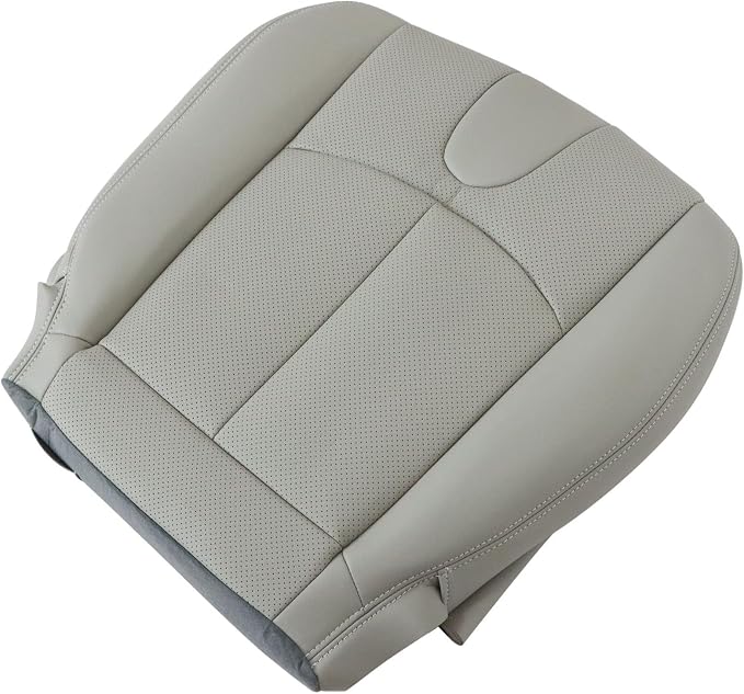 FZJDSD Gray Driver & Passenger Side Bottom Perforated Microfiber Leather Replacement Seat Covers Compatible with Infiniti G37 2008 2009 2010 2011 2012 2013