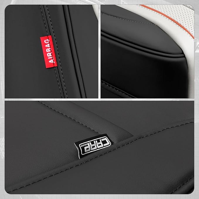 Touring Series Leatherette Front Row Set Seat Covers Universal for Cars Trucks SUV, Grey, CA-SC-Touring-F-GY