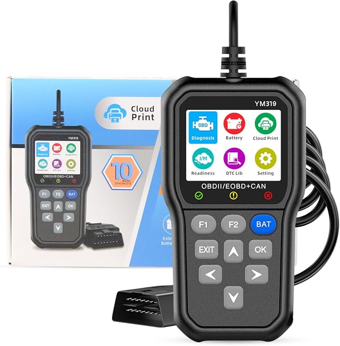 Car OBD2 Sanner Diagnostic Tool, Car Engine Fault Code Reader CAN Diagnostic Scan Tool, Read and Clear Error Codes for 1996 or Newer OBD2 Protocol Vehicle