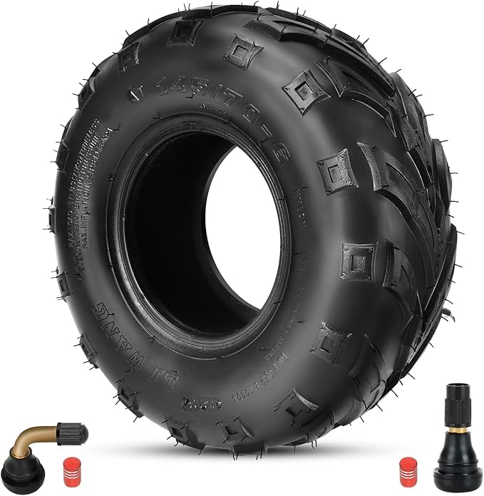 145/70-6 145-70-6 Tires Tubeless Compatible with Coleman CT100U CC100X Baja Doodle Bug DB30 Mini Bike KT196 Go Kart Motovox MBX10 MBX11 Mega Monster Moto 80cc 105cc Kazuma ATV Quad 4 Wheeler