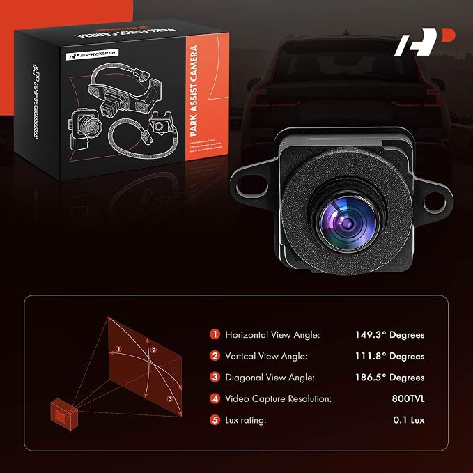 A-Premium Rear View Backup Camera Compatible with Jeep | Parking Camera for 2019 2020 2021 2022 2023 KL Series Cherokee