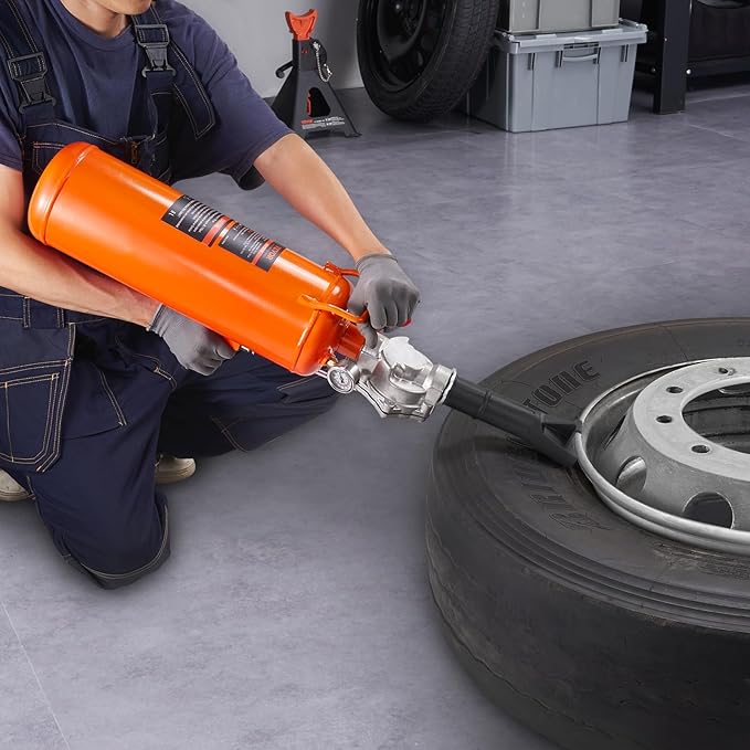 VEVOR Tire Seater, 2.1 Gal/8 L Air Tire Blaster, 120 PSI Handheld, Portable Tire Inflator Tool, 85-116 PSI Operating Pressure for Tractor Truck ATV Car and Automobile Repair