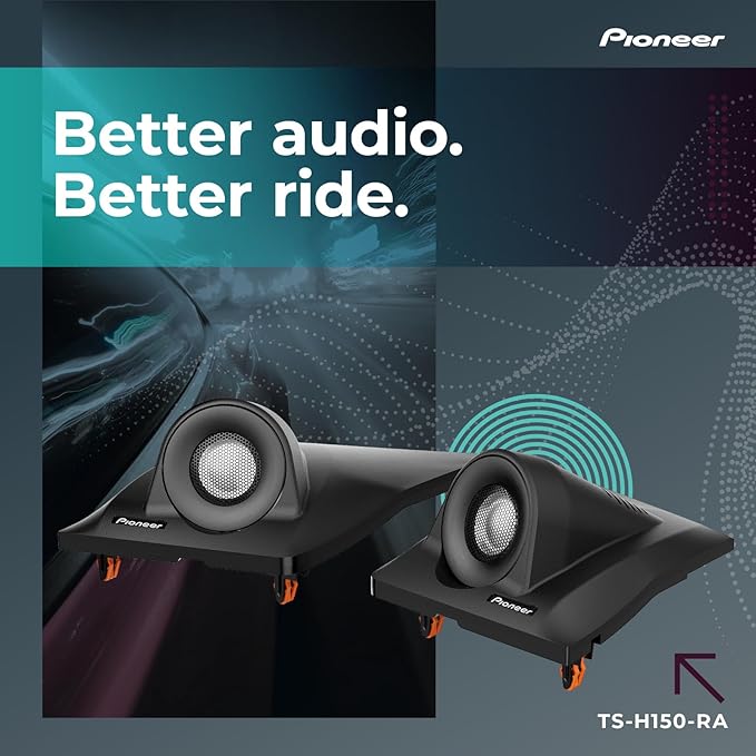 PIONEER TS-H150-RA N/A Speakers (Pair) – 180W Max (50 RMS), Unique Solution for Front-Stage Reinforcement