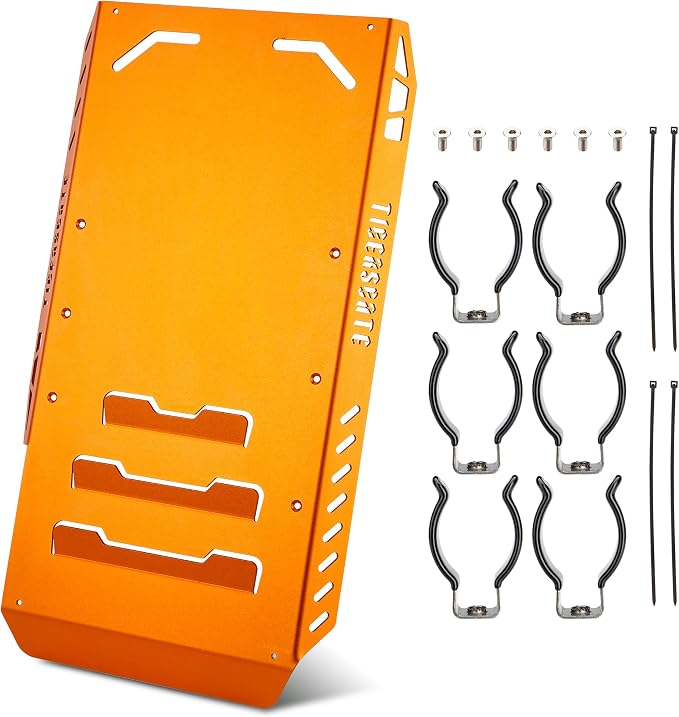 Aluminium Skid Plate Lower Engine Chassis Protection Guard for 2014-2023 Harley Touring Street Electra Road Glide King, Orange