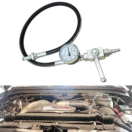Professional IPR Air Test Kit Compatible with Ford 6.0L & 7.3L Powerstroke Diesel Engines - High-Pressure Oil System Leak Detection Tool with Adapter Fitting, O-Rings, and Shutoff Valve