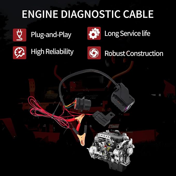 Diagnostic Cable Compatible with Paccar MX13 EPA17 ACM Engine, Professional Testing Wire Perfectly Fits Various Heavy-Duty and Commercial Vehicles