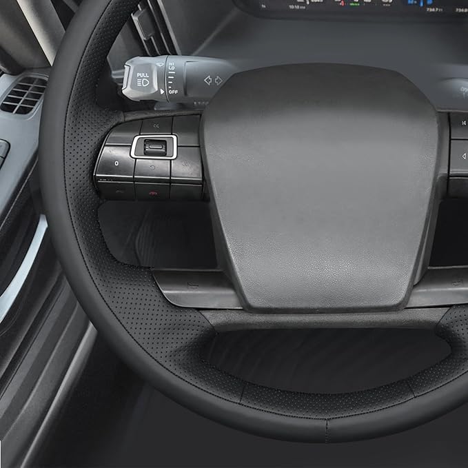 MEWANT Hand Sewn 3D Style Steering Wheel Cover Wrap for Volvo VNL VNR FM FH 2017-2025 Steering Wheel Accessories for Volvo FM