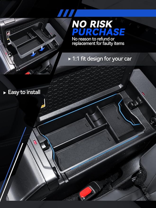 for 2026 RAV4 Center Console Organizer Tray Storage Box for Toyota RAV4 2026, Interior Accessories Armrest Tray Middle Storage Box Insert Container Durable ABS Plastic