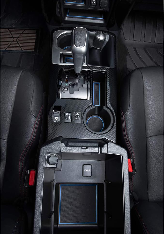 JDMCAR Liner Accessories (Blue Trim) and Storage Drawer Compatible with Toyota 4Runner Accessories 2014-2022 2023 2024