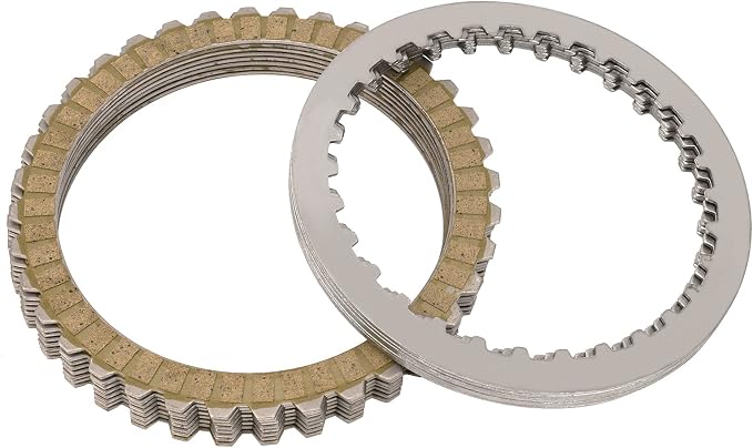 AHL 15pcs 307-30-10011 Yellow Clutch Friction Plates&Steel Friction Plate for Harley Sportster Anniversary XLH1200 1200 1993 1998,Sportster Anniversary XLH883 2003,Sportster XL883 883 2004-2009