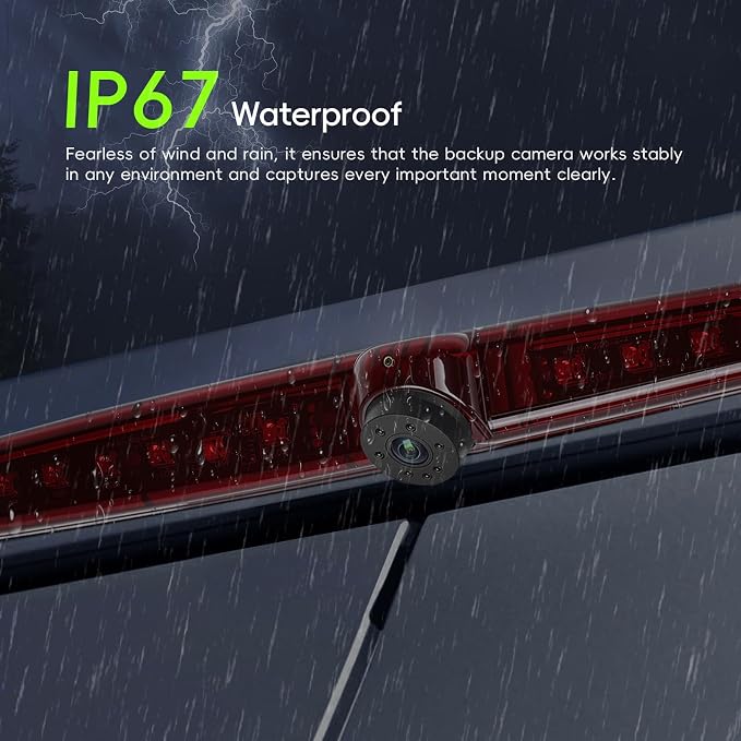 Back up Camera for Cars IP67 Waterproof Reverse Camera with 140°Viewing Angle Night Vision Rear View Camera
