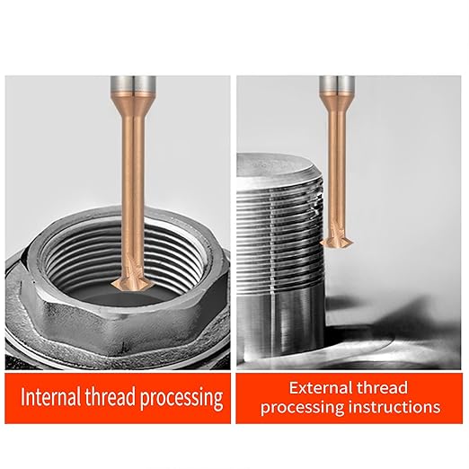 CNC Thread Metric Mill Cutter Coating HRC60 for Steel 5pcs D3.0 P0.5-0.8