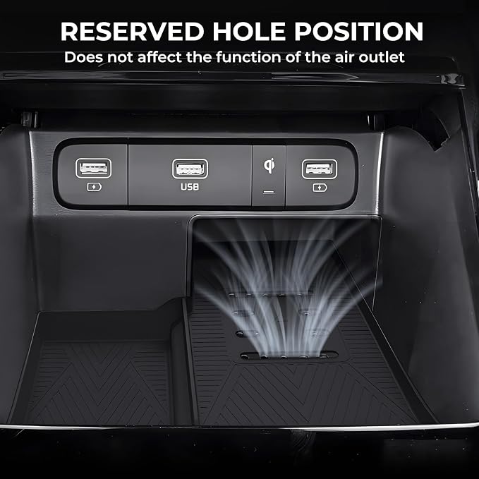 Wireless Charging Protective Mat for KIA Sorento 2026 2025 2024 2023 2022 2021, Center Console Interior Accessories Silicone Anti-Slip Wireless Charger Cover Pad for 2021-2026 Sorento, Black