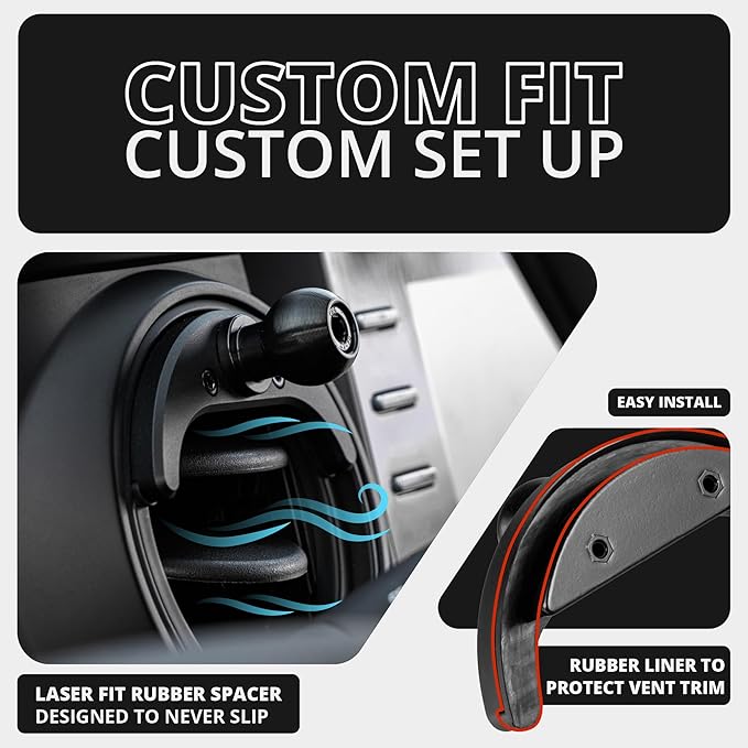 Tackform LINK Vent Phone Mount Compatible with 2016-2023 Toyota Tacoma and 2014-2021 Toyota Tundra | Aluminum | Zero Slip, Anti-Scratch | Universal Holder Compatible with iPhone, Galaxy, More | Orange