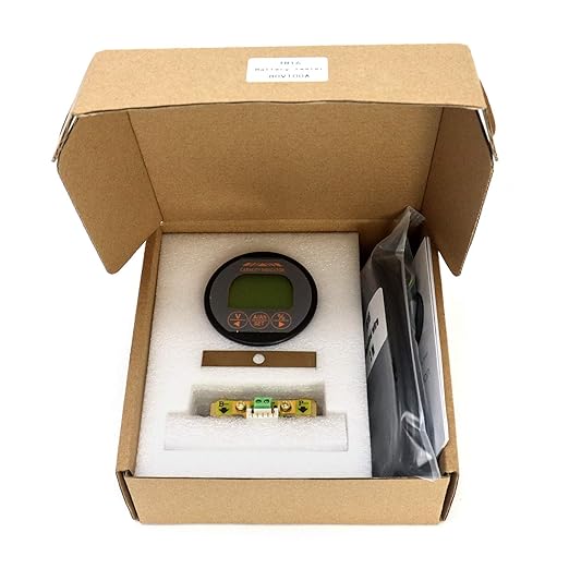 QWORK Battery Monitor Voltmeter Ammeter, Voltage Current Range 8V-80V, 0-100A Voltage Current Meter with 6.5 ft Custom Cable