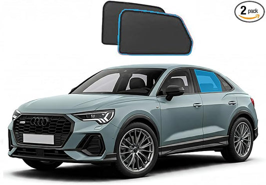 Side & Rear Windows Sun Shade for Audi Q3 2019-2025 | Custom Fit, Magnetic Mesh Cover | Baby UV/Heat Protection, Privacy Shield Sunshade (2-Pack Rear Side Window Sun Shades)