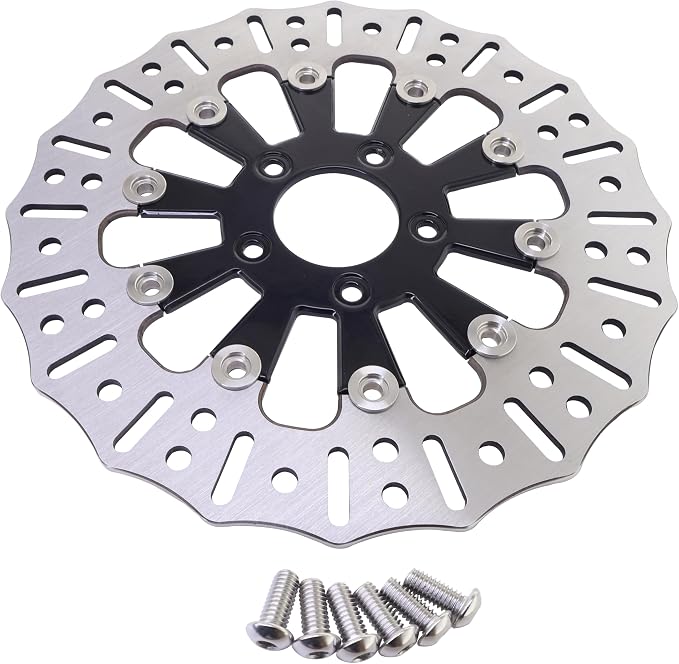 11.8" Floating Front Brake Rotor Disc Fit for Harley Touring Electra Glide Road Glide Street Glide Road King Ultra Custom Special (30mm) (Front)