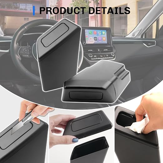 SXCY 2PCS for Toyota Corolla Cross Trash Can for 2022-2025 Toyota Corolla Cross Accessories Front Door Side Trash Can [OEM-Fit] Garbage Bin Waterproof Leak-Proof Trash Bin w/Lid Odor-Free Storage