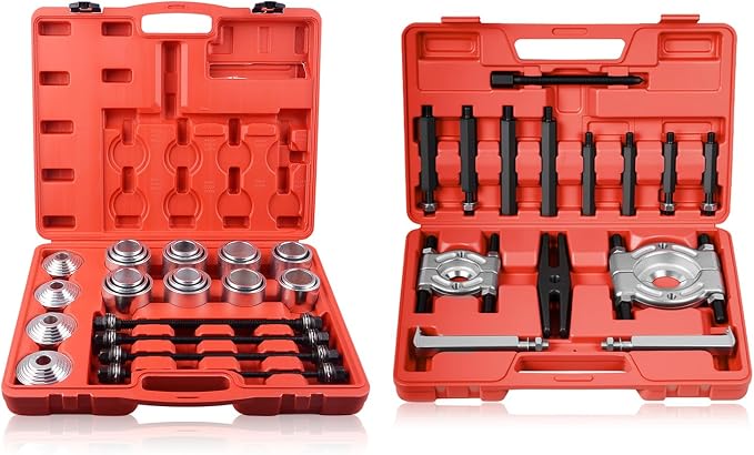 DAYUAN Pull and Press Sleeve Kit with 28 Pcs Bundle with 14pcs Bearing Separator Puller Set