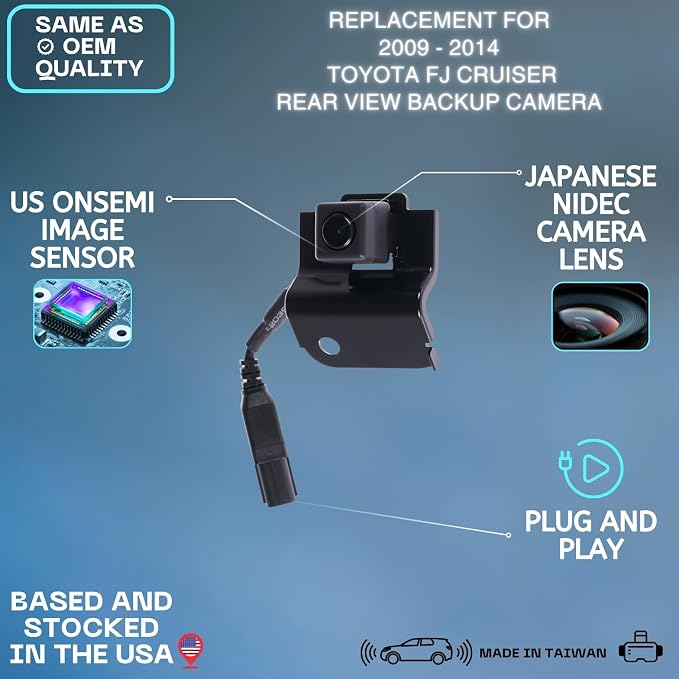 Backup Camera Replaces for 2009-2014 Toyota FJ Cruiser OE Part # 86790-35040 | 8679035040